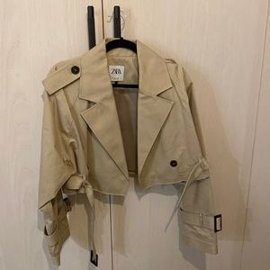 Zara cropped military jacket